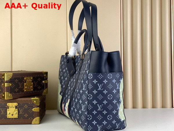 Louis Vuitton Sac Plat 24H Tote Bag in Monogram Bleach Coated Canvas Replica