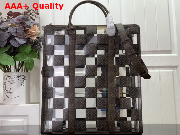 Louis Vuitton Sac Plat Monogram Chess Coated Canvas and PVC M20866 Replica