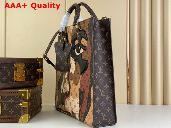 Louis Vuitton Sac Plat NV Bag in Brown Monogram Coated Canvas and Cowhide Leather M46679 Replica