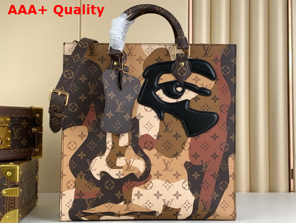 Louis Vuitton Sac Plat NV Bag in Brown Monogram Coated Canvas and Cowhide Leather M46679 Replica