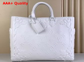 Louis Vuitton Sac Plat Tote Bag in Optic White Calf Leather LV Ornaments Capsule Collection M21841 Replica