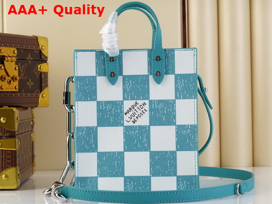 Louis Vuitton Sac Plat XS Turquoise Damier Checkerboard Pattern N60495 Replica