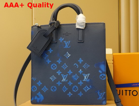 Louis Vuitton Sac Plat Zippe Bag Ink Watercolor Cowhide Leather M57843 Replica