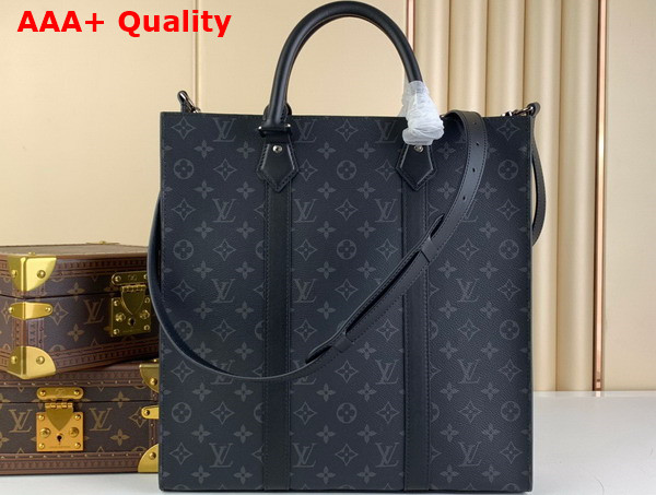 Louis Vuitton Sac Plat in Monogram Eclipse Coated Canvas M46452 Replica