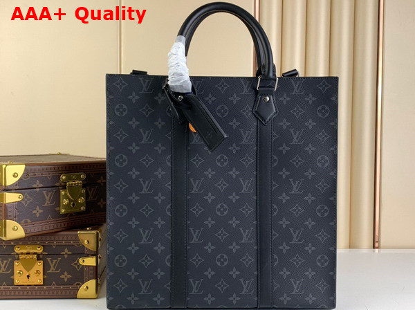 Louis Vuitton Sac Plat in Monogram Eclipse Coated Canvas M46452 Replica