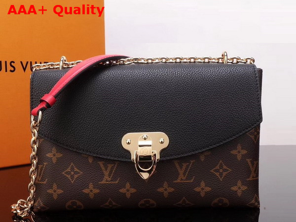 Louis Vuitton Saint Placide Monogram Coated Canvas and Black Cowhide Leather M43714 Replica