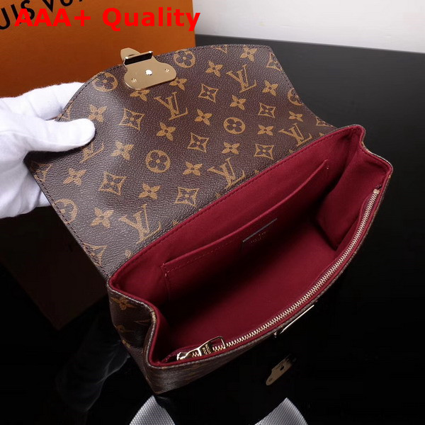 Louis Vuitton Saint Placide Monogram Coated Canvas and Cowhide Leather Bordeaux M43715 Replica