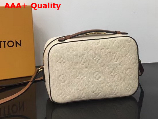 Louis Vuitton Saintonge Creme Beige and Caramel Monogram Empreinte Leather M44597 Replica