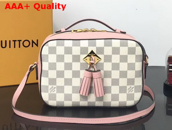 Louis Vuitton Saintonge Handbag Eau de Rose Damier Aur Coated Canvas N40155 Replica