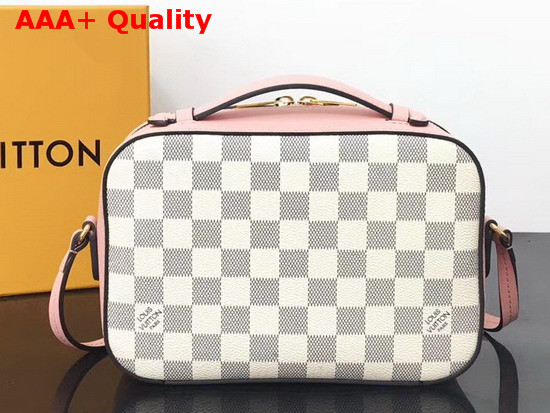 Louis Vuitton Saintonge Handbag Eau de Rose Damier Aur Coated Canvas N40155 Replica