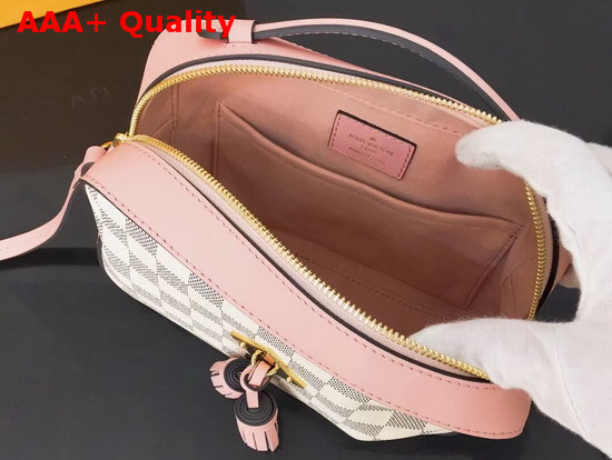 Louis Vuitton Saintonge Handbag Eau de Rose Damier Aur Coated Canvas N40155 Replica