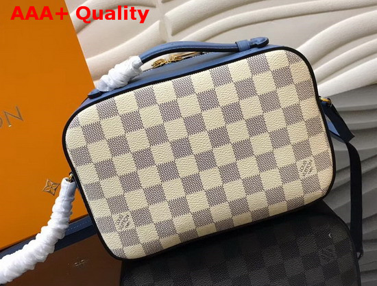 Louis Vuitton Saintonge Handbag Light Blue Damier Aur Coated Canvas Replica