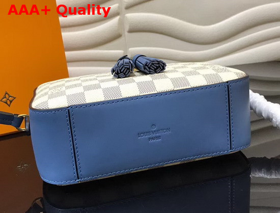 Louis Vuitton Saintonge Handbag Light Blue Damier Aur Coated Canvas Replica