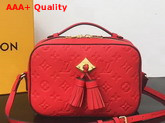 Louis Vuitton Saintonge Scarlet Red Monogram Empreinte Leather M44606 Replica