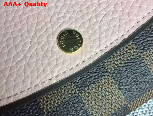 Louis Vuitton Sarah Wallet Damier Canvas with Pink Calf Leather Replica