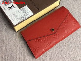 Louis Vuitton Sarah Wallet Poppy Embossed Calf Leather Replica