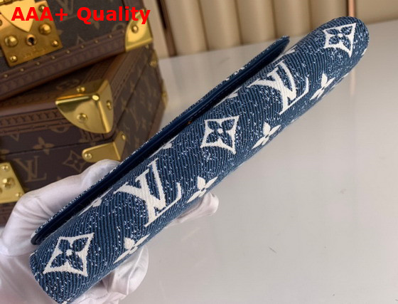 Louis Vuitton Sarah Wallet in Navy Blue Monogram Jacquard Denim M81183 Replica