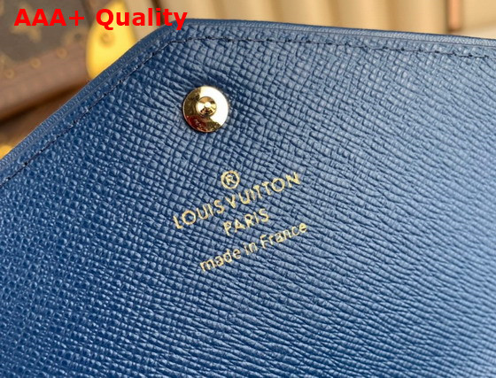 Louis Vuitton Sarah Wallet in Navy Blue Monogram Jacquard Denim M81183 Replica