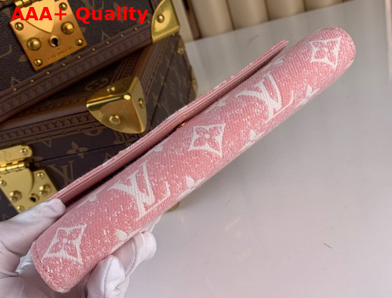 Louis Vuitton Sarah Wallet in Pink Monogram Jacquard Denim Replica