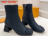 Louis Vuitton Shake Ankle Boot in Black Mat Grained Calf Leather 1ADAVM Replica