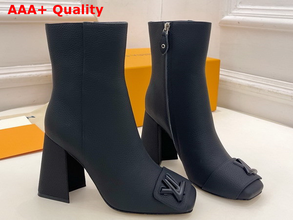 Louis Vuitton Shake Ankle Boot in Black Mat Grained Calf Leather 1ADAVM Replica