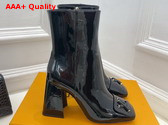 Louis Vuitton Shake Ankle Boot in Black Patent Calf Leather 1AB0HG Replica