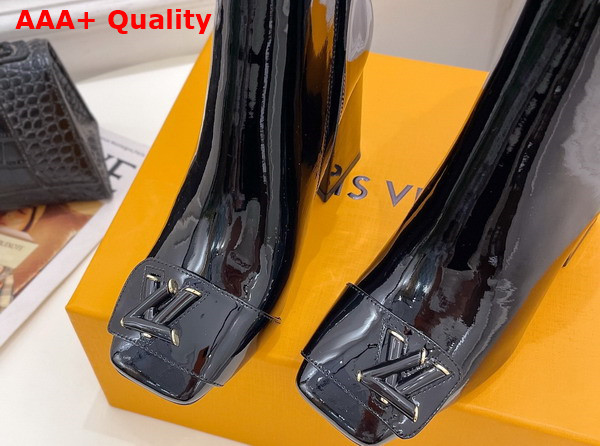 Louis Vuitton Shake Ankle Boot in Black Patent Calf Leather 1AB0HG Replica