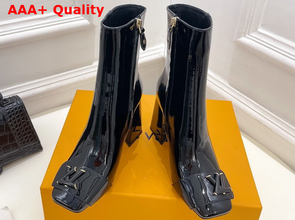 Louis Vuitton Shake Ankle Boot in Black Patent Calf Leather 1AB0HG Replica