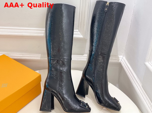 Louis Vuitton Shake High Boot in Black Ayers Leather Replica