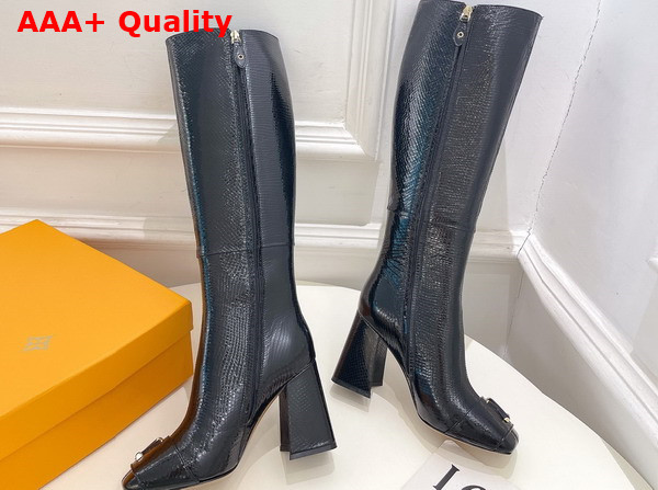 Louis Vuitton Shake High Boot in Black Ayers Leather Replica