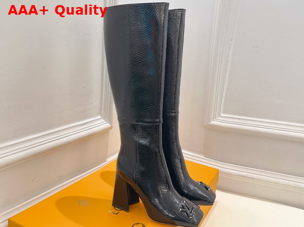 Louis Vuitton Shake High Boot in Black Ayers Leather Replica