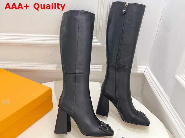 Louis Vuitton Shake High Boot in Black Calf Leather Replica