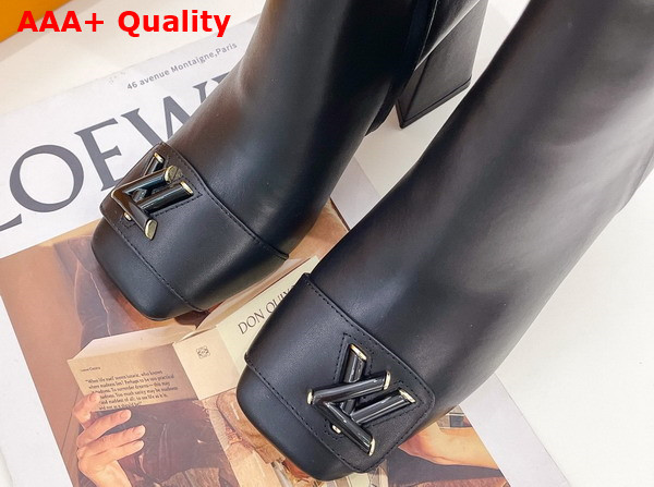 Louis Vuitton Shake High Boot in Black Calf Leather Replica