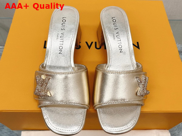 Louis Vuitton Shake Mule in Gold Metallic Lambskin 1AB2PW Replica