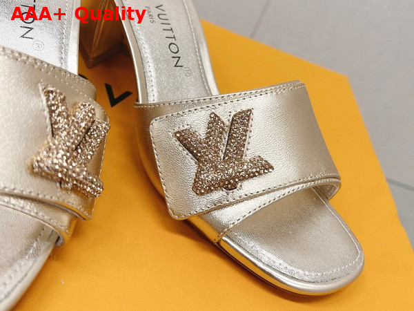 Louis Vuitton Shake Mule in Gold Metallic Lambskin 1AB2PW Replica