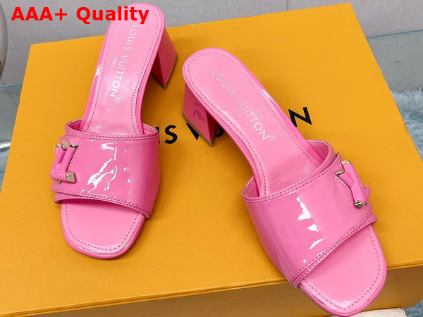 Louis Vuitton Shake Mule in Pink Patent Calf Leather Replica