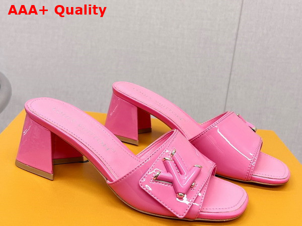 Louis Vuitton Shake Mule in Pink Patent Calf Leather Replica