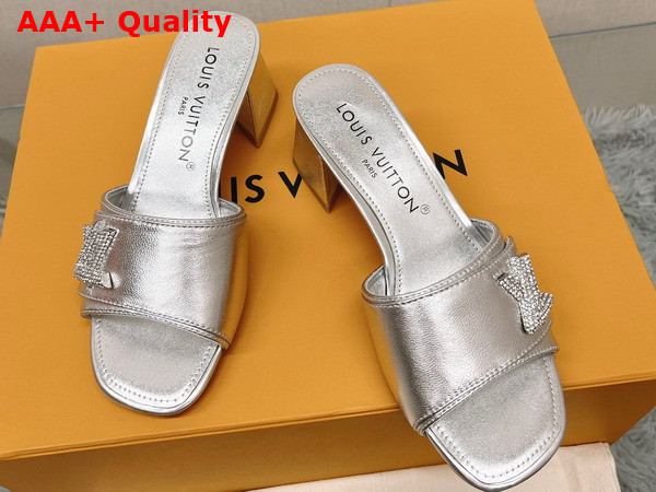 Louis Vuitton Shake Mule in Silver Metallic Lambskin 1AB2P2 Replica