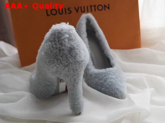 Louis Vuitton Shearling Pump in Baby Blue Replica