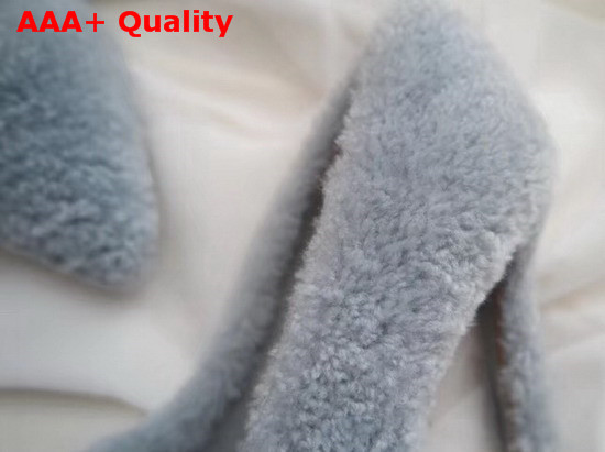 Louis Vuitton Shearling Pump in Baby Blue Replica