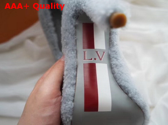 Louis Vuitton Shearling Pump in Baby Blue Replica