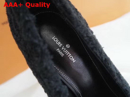 Louis Vuitton Shearling Pump in Black Replica