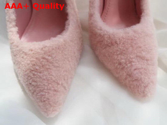 Louis Vuitton Shearling Pump in Pink Replica