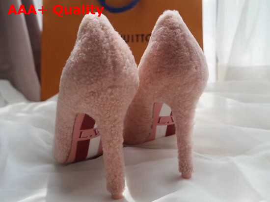 Louis Vuitton Shearling Pump in Pink Replica