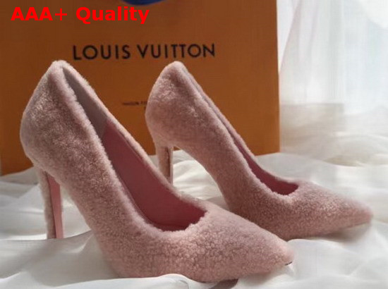 Louis Vuitton Shearling Pump in Pink Replica