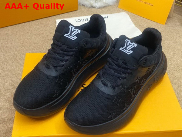 Louis Vuitton Show Up Sneaker Black Monogram and Damier Knit 1A9JRI Replica