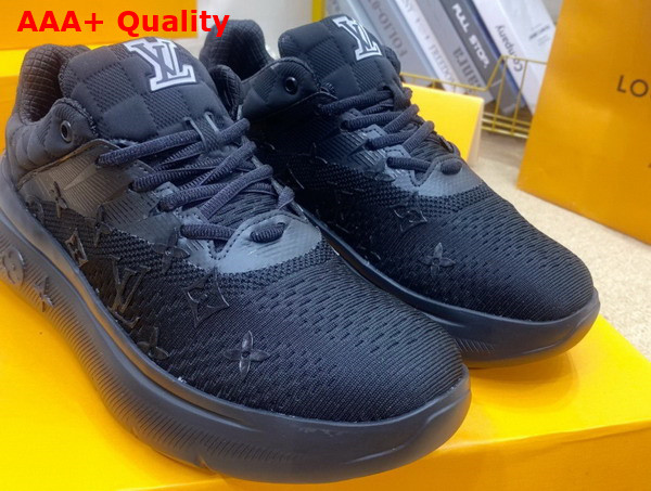 Louis Vuitton Show Up Sneaker Black Monogram and Damier Knit 1A9JRI Replica