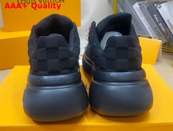 Louis Vuitton Show Up Sneaker Black Monogram and Damier Knit 1A9JRI Replica