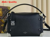 Louis Vuitton Side Trunk MM Handbag in Black Grained Calf Leather M25160 Replica