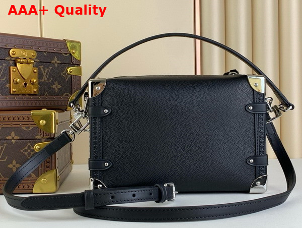 Louis Vuitton Side Trunk MM Handbag in Black Grained Calf Leather M25160 Replica